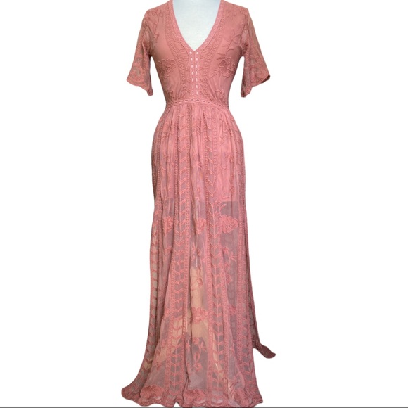 Socialite Dresses | Socialite Lace Romper With Lace Overlay | Color: Pink | Size: S | Shopwithjessss's Closet